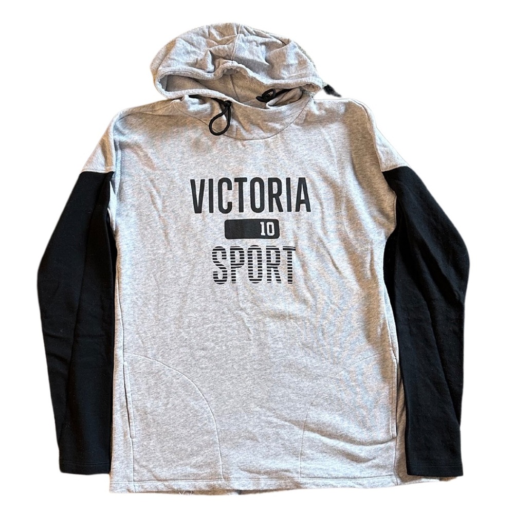 VICTORIA’S SECRET SPORT VSX 2 Pocket Hoodie in Black & Grey — M